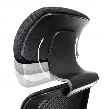 office chair black belinda mesh 1d adjustable armrests lumbar support headrest 8