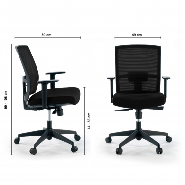 ergonomic chair black black frame mesh 1d adjustable armrests lumbar support 9