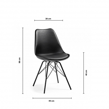 visitor chair white chair metal leg plastic no armrests 7