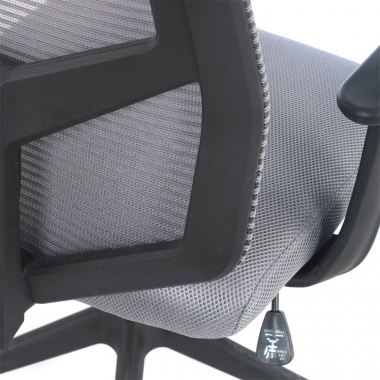 swivel chair gray archer mesh fixed armrests lumbar support 8