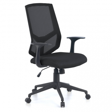 swivel chair black archer mesh fixed armrests lumbar support 1