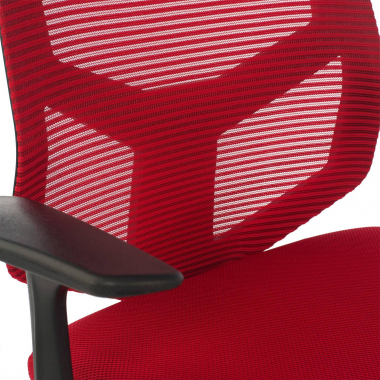 swivel chair red archer mesh fixed armrests lumbar support 8