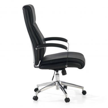 office chair black counter synthetic leather upholstered armrests 5