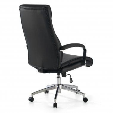 office chair black counter synthetic leather upholstered armrests 6