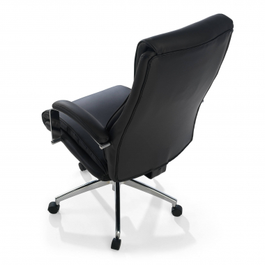 office chair black counter synthetic leather upholstered armrests 7