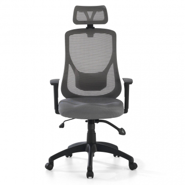 office chair gray lake mesh 1d adjustable armrests lumbar support headrest 3