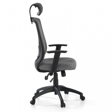 office chair gray lake mesh 1d adjustable armrests lumbar support headrest 4