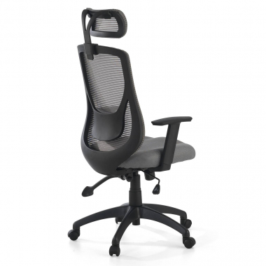 office chair gray lake mesh 1d adjustable armrests lumbar support headrest 7