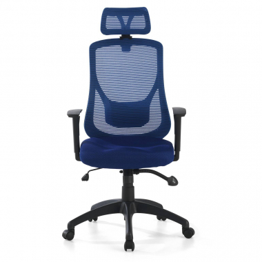 office chair blue lake mesh 1d adjustable armrests lumbar support headrest 3