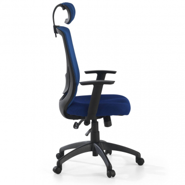 office chair blue lake mesh 1d adjustable armrests lumbar support headrest 4