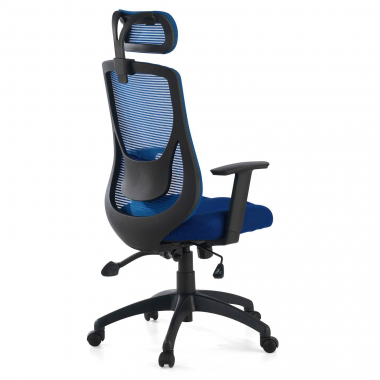 office chair blue lake mesh 1d adjustable armrests lumbar support headrest 6