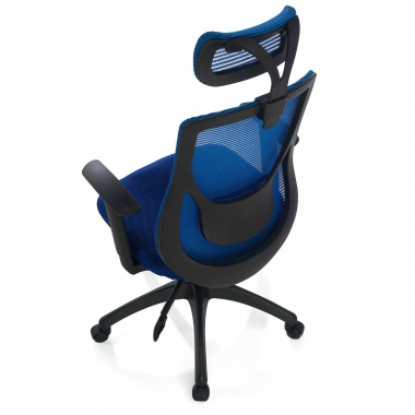 office chair blue lake mesh 1d adjustable armrests lumbar support headrest 7