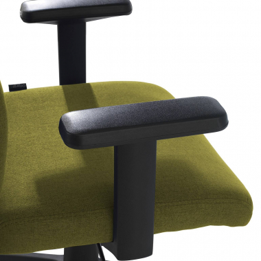 swivel chair green kobe fabric fixed armrests lumbar support 5