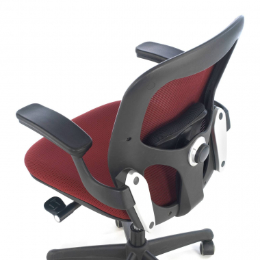 ergonomic chair red office chair mesh movable armrests lumbar support 7