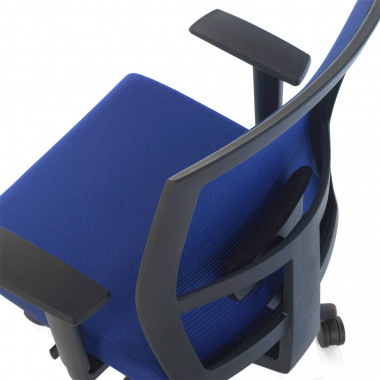 ergonomic chair blue black frame mesh 1d adjustable armrests lumbar support 5