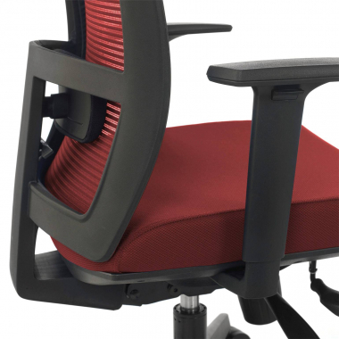 ergonomic chair red black frame mesh 1d adjustable armrests lumbar support 6
