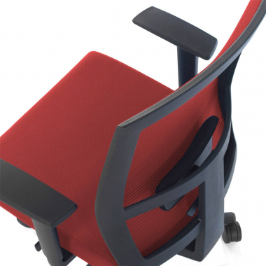 ergonomic chair red black frame mesh 1d adjustable armrests lumbar support 5
