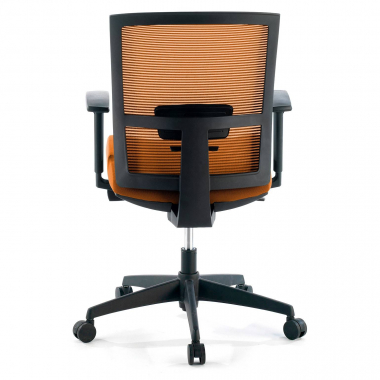 ergonomic chair orange black frame mesh 1d adjustable armrests lumbar support 7