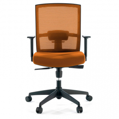 ergonomic chair orange black frame mesh 1d adjustable armrests lumbar support 4