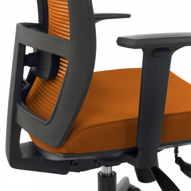 ergonomic chair orange black frame mesh 1d adjustable armrests lumbar support 6