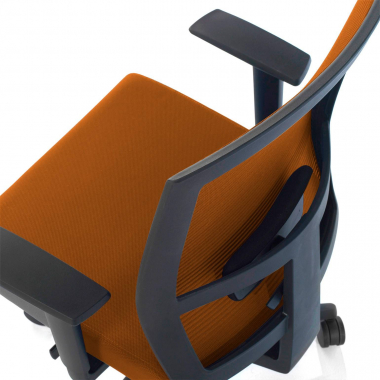 ergonomic chair orange black frame mesh 1d adjustable armrests lumbar support 5