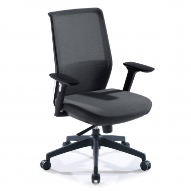 office chair black red gray frame mesh 3d adjustable armrests 1