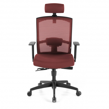 ergonomic chair red black frame headrest mesh 1d adjustable armrests lumbar support headrest 4