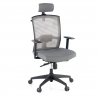 Akira white ergonomic office chair, synchro mechanism