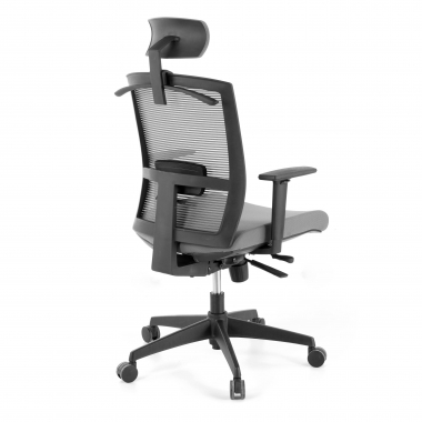 ergonomic chair gray black frame headrest mesh 1d adjustable armrests lumbar support headrest 7