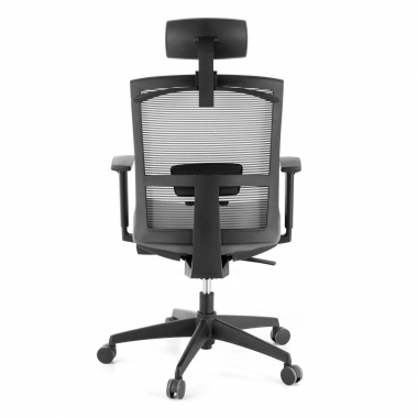 ergonomic chair gray black frame headrest mesh 1d adjustable armrests lumbar support headrest 8