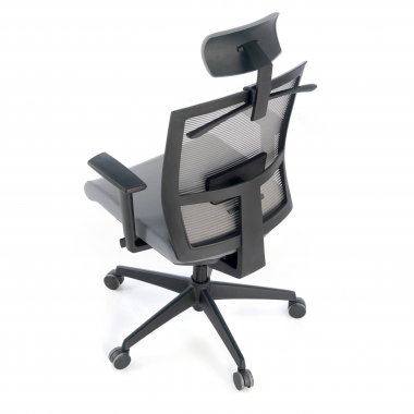 ergonomic chair gray black frame headrest mesh 1d adjustable armrests lumbar support headrest 5
