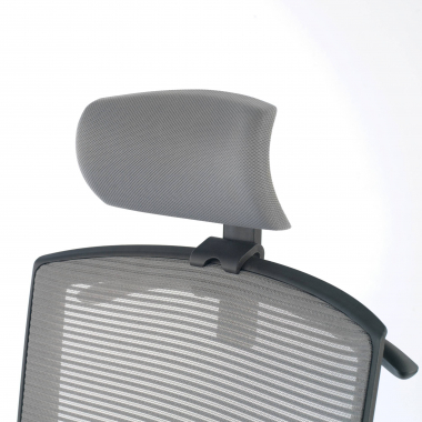 ergonomic chair gray black frame headrest mesh 1d adjustable armrests lumbar support headrest 9