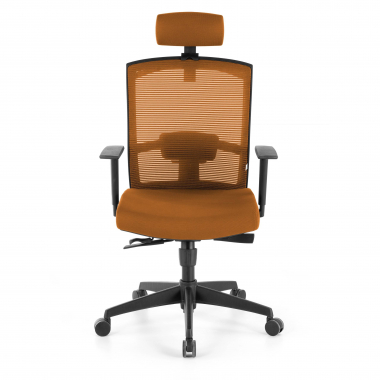 ergonomic chair orange black frame headrest mesh 1d adjustable armrests lumbar support headrest 4