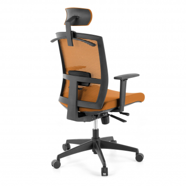 ergonomic chair orange black frame headrest mesh 1d adjustable armrests lumbar support headrest 7