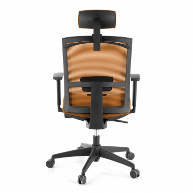 ergonomic chair orange black frame headrest mesh 1d adjustable armrests lumbar support headrest 8