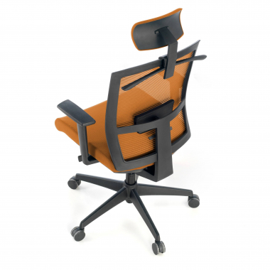 ergonomic chair orange black frame headrest mesh 1d adjustable armrests lumbar support headrest 5