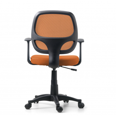 cheap office chair orange one mesh fixed armrests 6