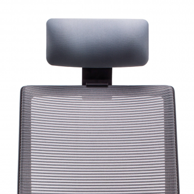 swivel chair gray with headrest mesh movable armrests lumbar support headrest 5
