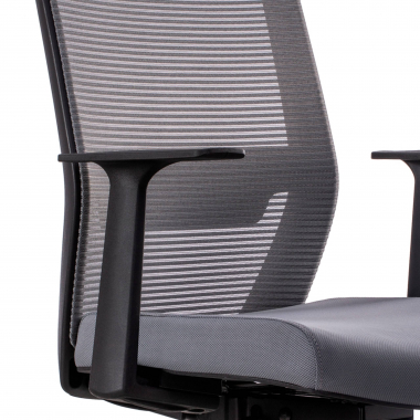 swivel chair gray with headrest mesh movable armrests lumbar support headrest 8