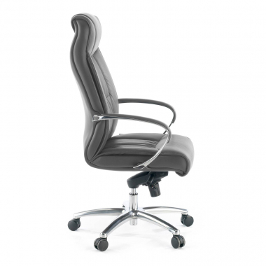 office chair gray high back natural leather natural skin upholstered armrests 4