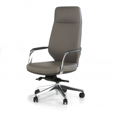 office chair gray high back bicolor synthetic leather upholstered armrests 8