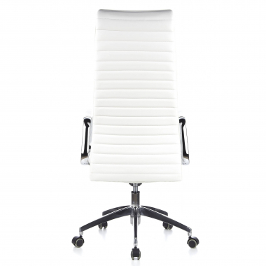 office chair white natural leather natural skin upholstered armrests headrest 8