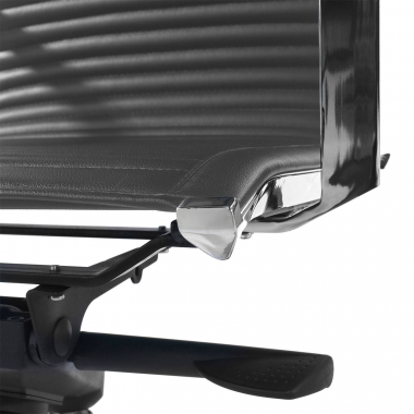 office chair gray chromed frame faux leather synthetic leather fixed armrests 8