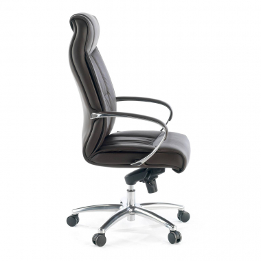 office chair brown high back faux leather synthetic leather upholstered armrests 4