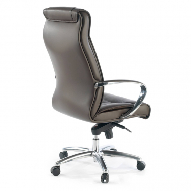office chair brown high back faux leather synthetic leather upholstered armrests 6