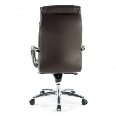 office chair brown high back faux leather synthetic leather upholstered armrests 7