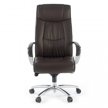 office chair brown high back faux leather synthetic leather upholstered armrests 3