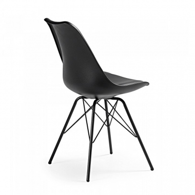 visitor chair black chair metal leg plastic no armrests 6