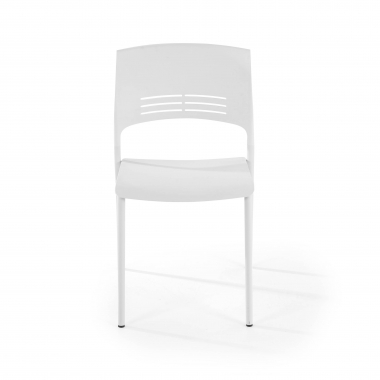 visitor chair white monza plastic no armrests 3