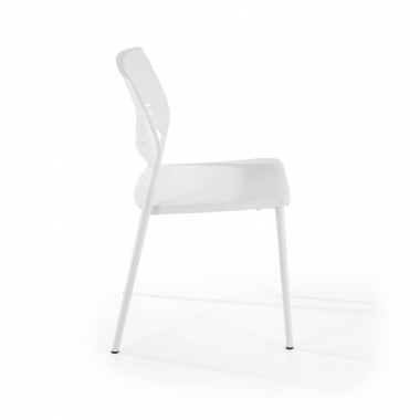 visitor chair white monza plastic no armrests 6